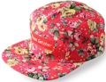 CUSTOM MAKE 5 PANEL FLATBRIM CAP WITH FACTORY FABRIC, PLEASE CHECK WITH US FOR AVAILABLE FABRICS,SIMPLY STATE IN THIS INSTANCE FLORAL.