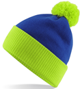 CUSTOM MANUFACTURED DIRECT TO YOU 100% CLASSIC SOFT FEEL ROLL-UP OR LONGLINE BEANIES. CONTRASTING POM POM AND RIBBED CUFF WITH DOUBLE LAYER KNIT, CAN BE MADE IN ANY COLOURWAY
								WITH YOU ARTWORK/DECORATION/TABS. ROYAL-LIME