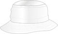 FRONT VIEW OF BUCKET HAT WHITE