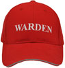 Fire warden hat red for higher visibility