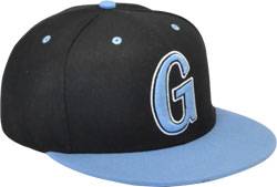 CUSTOM MAKE ACRYLIC FLAT BRIM DECORATED WITH CONTRAST PEAK & EYELETS & BUTTON FITTED OR SNAPBACK, YOU CHOOSE