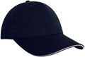 FRONT VIEW OF BASEBALL CAP NAVY/WHITE