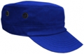 OFF THE SHELF LIGHTWEIGHT COTTON FABRIC MILITARY CAP WITH SIDE BREATHER EYELETS ROYAL BLUE
