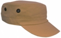 OFF THE SHELF LIGHTWEIGHT COTTON FABRIC MILITARY CAP WITH SIDE BREATHER EYELETS KHAKI