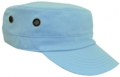 OFF THE SHELF LIGHTWEIGHT COTTON FABRIC MILITARY CAP WITH SIDE BREATHER EYELETS SKY BLUE