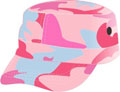 FRONT VIEW OF MILITARY CAP HOT PINK 