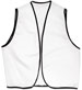 WHITE with black trim. A vest for any occassion.