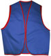 ROYAL BLUE with red trim. Logos can be placed on front or back.