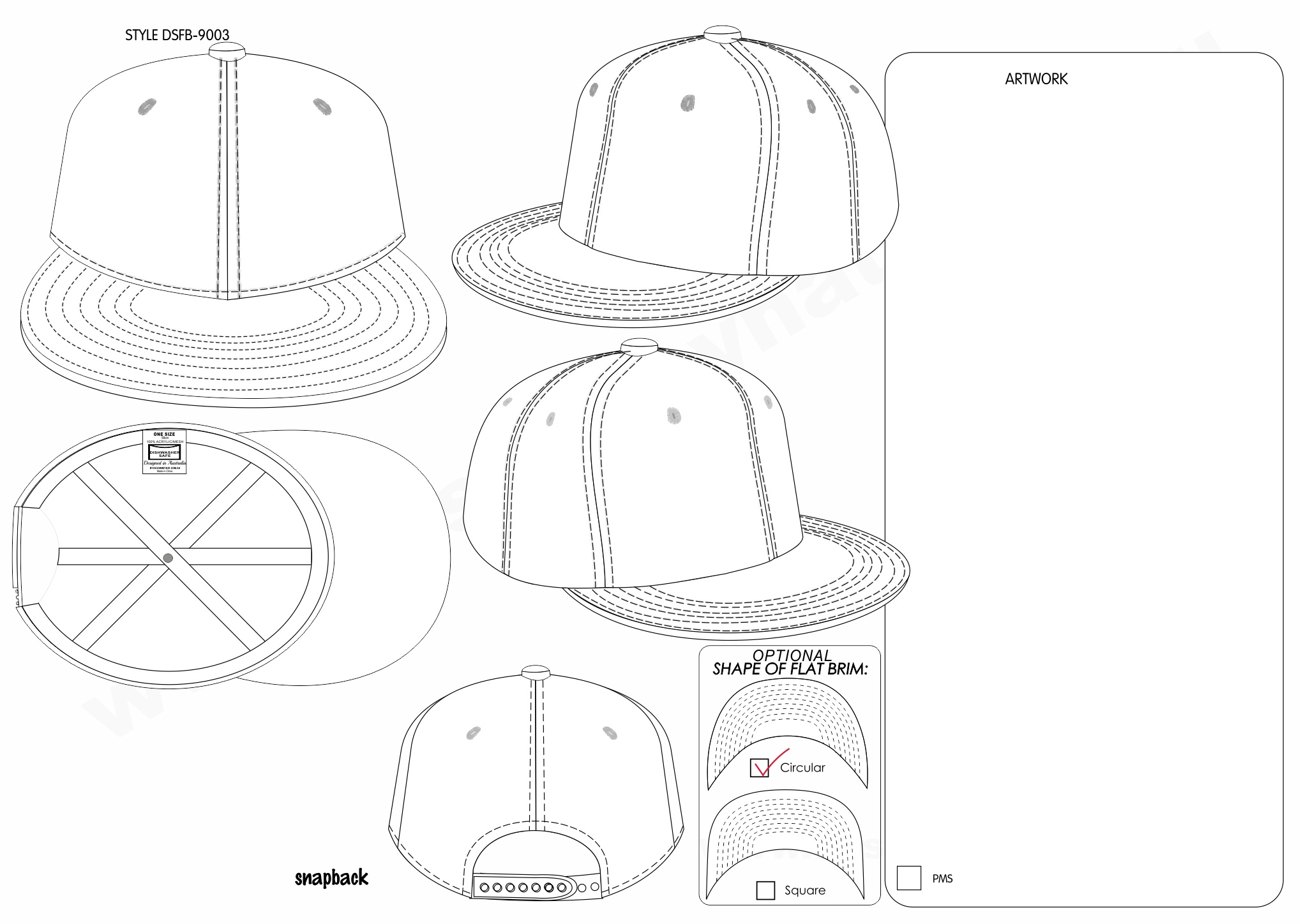 Custom make flat brim hats snapback hats and fitted caps 3D embroidered