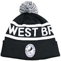 CUSTOM MAKE ROLL-UP OR LONGLINE ACRYLIC BEANIES. YES WE WILL HELP 
								YOU DESIGN AND CHOOSE COLOURS, SIMPLY EMAIL US YOUR LOGO/ARTWORK. THIS ONE WE DESIGNED & MANUFACTURED FOR WEST BRUNSWICK FOOTBALL CLUB IN VICTORIA. COLOUR: 
								BLACK/WHITE with PEPPER & SALT POM POM TYPE