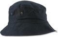 FRONT VIEW OF BUCKET HAT NAVY/WHITE