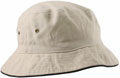 FRONT VIEW OF BUCKET HAT NATURAL/NAVY