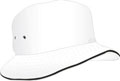 FRONT VIEW OF BUCKET HAT WHITE/BLACK