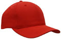 FRONT VIEW OF BASEBALL CAP RED
