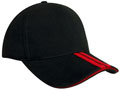 FRONT VIEW OF BASEBALL CAP BLACK/RED