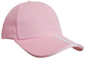 FRONT VIEW OF BASEBALL CAP PINK/WHITE