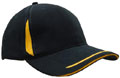 FRONT VIEW OF BASEBALL CAP NAVY/GOLD