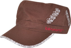 LEFT FRONT VIEW MILITARY CAP WITH EMBROIDERED LOGO