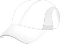FRONT VIEW OF SPORTS CAP WHITE/WHITE