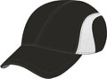 FRONT VIEW OF SPORTS CAP BLACK/WHITE