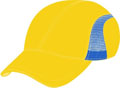 FRONT VIEW OF SPORTS CAP GOLD/ROYAL