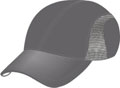 FRONT VIEW OF SPORTS CAP GREY/BLACK 