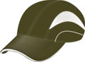 FRONT VIEW OF CAP OLIVE/WHITE