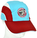 FRONT VIEW OF CAP RED TURQUOISE