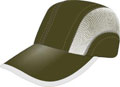 FRONT VIEW OF SPORTS CAP OLIVE/WHITE