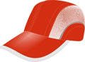 FRONT VIEW OF SPORTS CAP RED/WHITE
