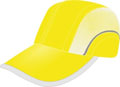 FRONT VIEW OF SPORTS CAP HOT YELLOW/WHITE