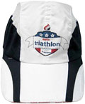 FRONT VIEW OF SPORTS CAP WHITE/BLACK