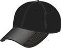 FRONT VIEW OF SPORTS CAP BLACK