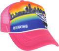 FRONT VIEW OF TRUCKER HAT PINK