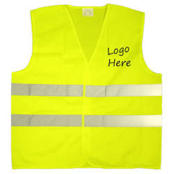 Reflective safety vest with reflective stripes. Yellow vest Perfect for personalising your event. Send us your logo and we will get your own custom saftey vest.