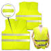 YELLOW vest with reflective stripes and can get Sublimated print. Perfect for personalising your event.