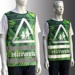 GREEN with green trim. Sublimated print. Perfect for personalising your event.
